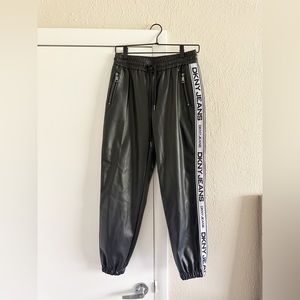 DKNY Jeans Faux Leather Joggers XXS